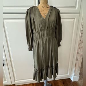 Calvin Klein olive green dress